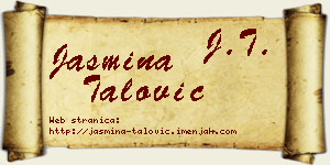 Jasmina Talović vizit kartica